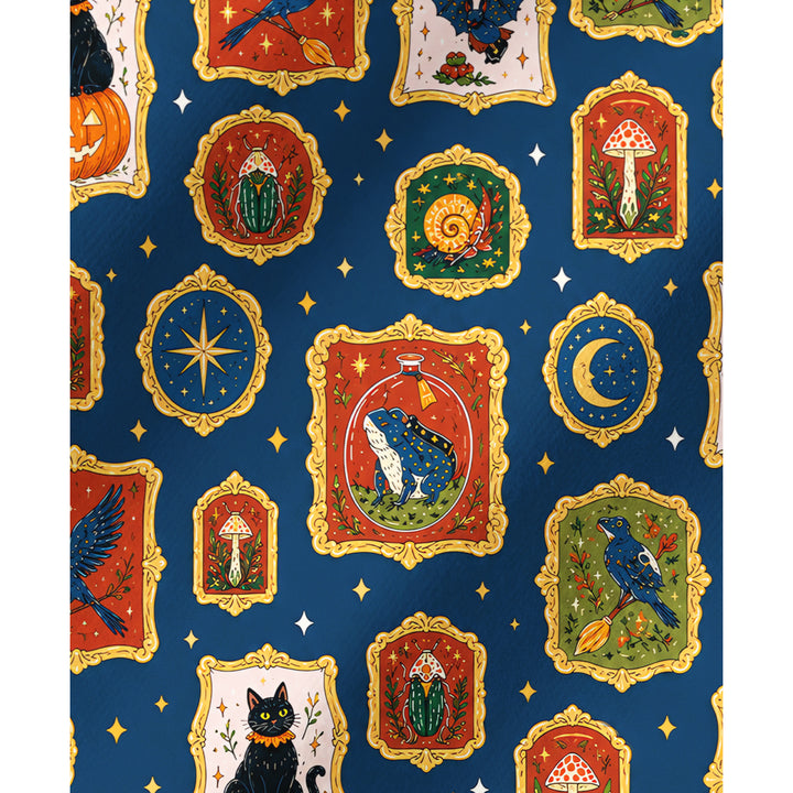 Black Cat & Pumpkin Patch Print Long Pajama Set  Sale - CottonPoppy