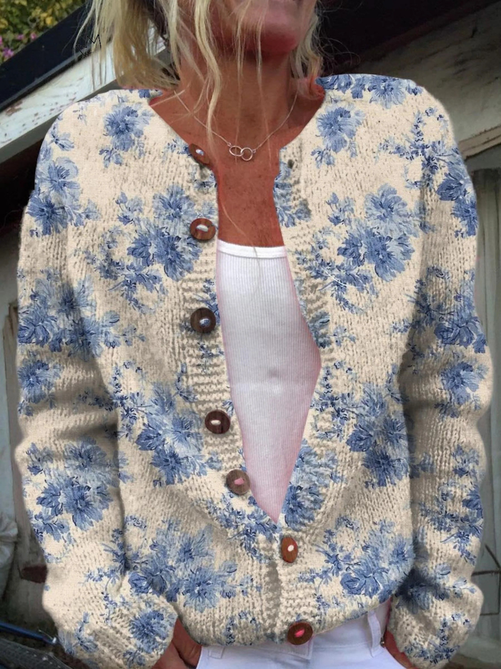 Daysie | Kukkakuosinen vintageneuletakki | Anne Helsinki
