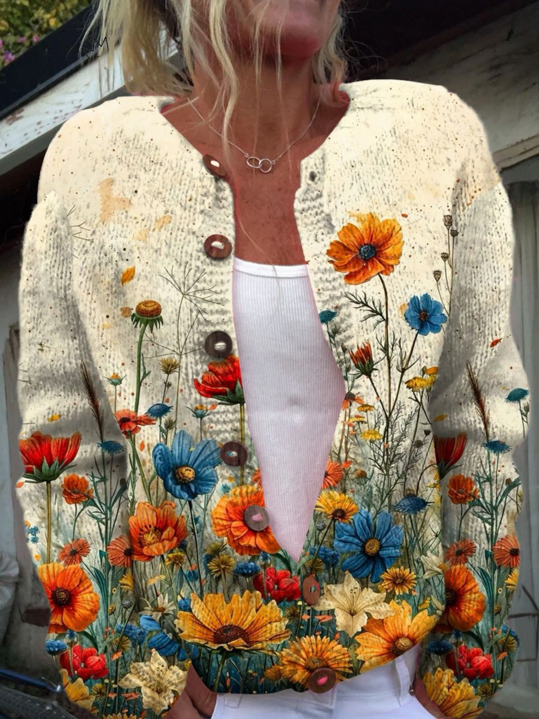 Tansy | Kukkakuosinen vintageneuletakki | Anne Helsinki