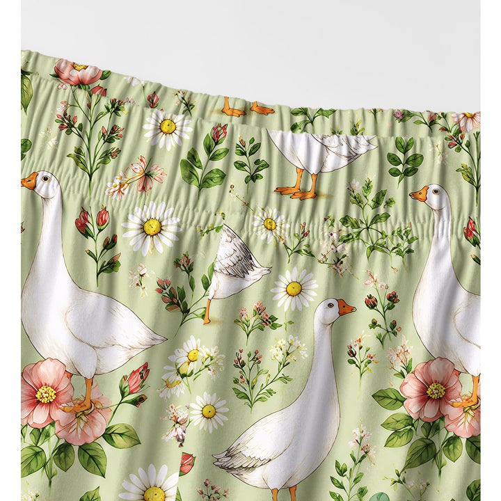 Pastoral Goose Garden Print Long Pajama Set  Sale - CottonPoppy