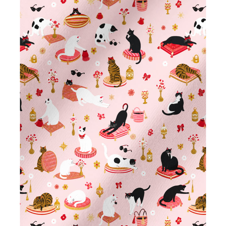 Black Cat & Pumpkin Patch Print Long Pajama Set  Sale - CottonPoppy