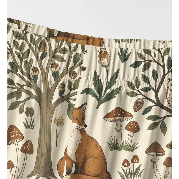 Woodland Creatures Print Long Pajama Set  Sale - CottonPoppy