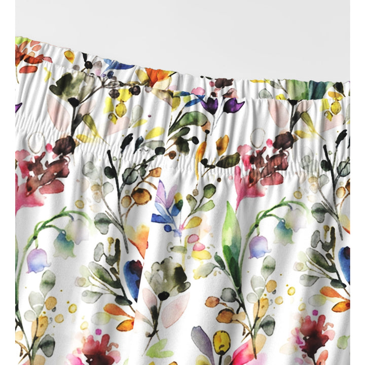 Watercolor Wildflower Garden Print Long Pajama Set  Sale - CottonPoppy