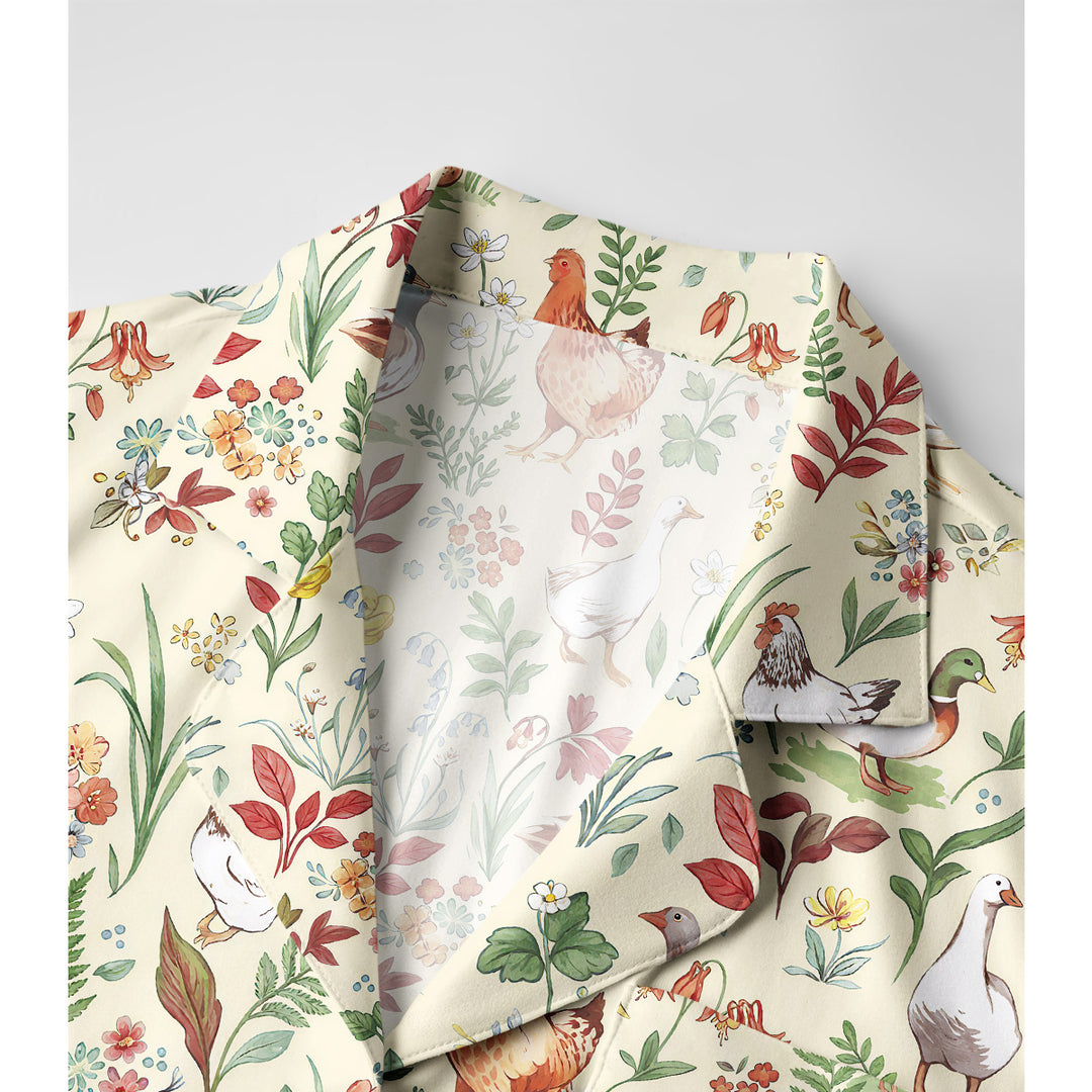 Countryside Garden Critter Print Long Pajama Set  Sale - CottonPoppy