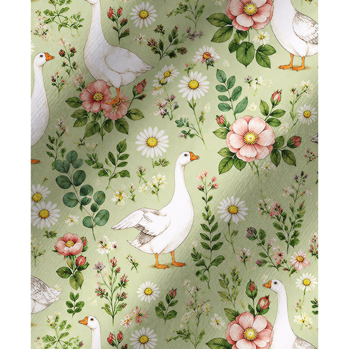 Pastoral Goose Garden Print Long Pajama Set  Sale - CottonPoppy