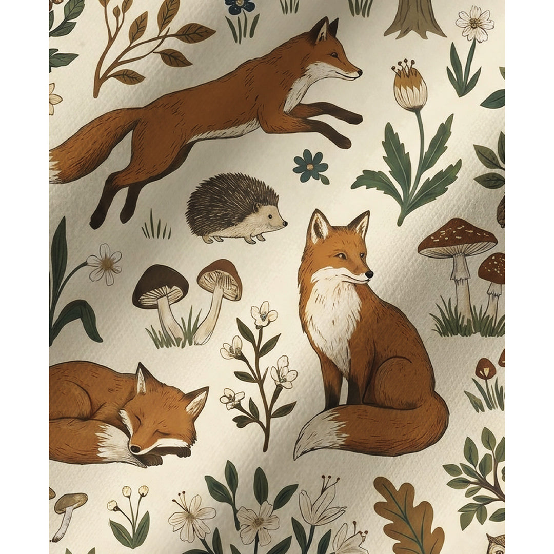 Woodland Creatures Print Long Pajama Set  Sale - CottonPoppy