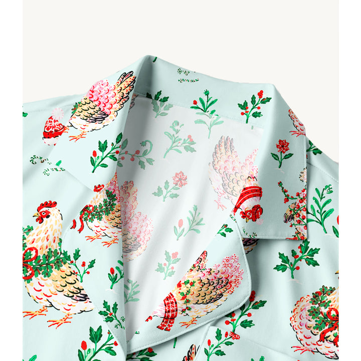 Black Cat & Pumpkin Patch Print Long Pajama Set  Sale - CottonPoppy