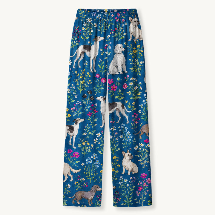 Black Cat & Pumpkin Patch Print Long Pajama Set  Sale - CottonPoppy
