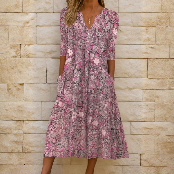 Olivia | Elegantti V-leikkausmekko | Anne Helsinki