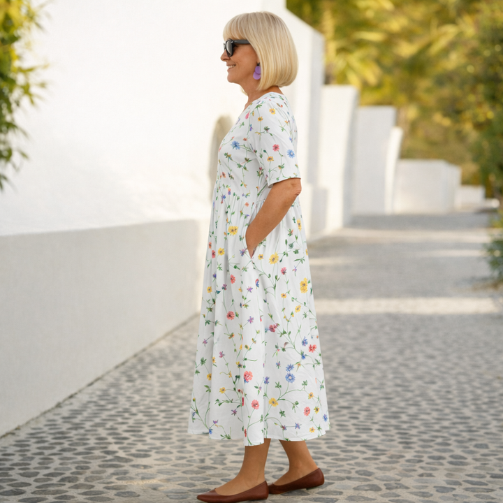 Robin | Kukallinen midi mekko | Anne Helsinki
