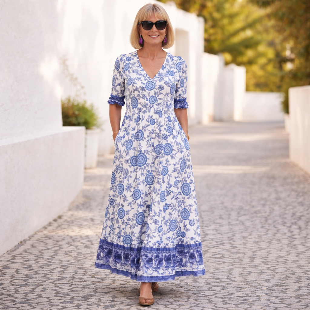 Elly | Elegantti kukallinen mekko, jossa on rentouttava tunnelma | Anne Helsinki