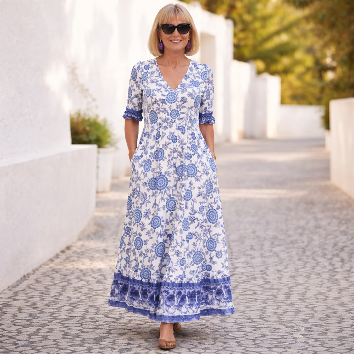 Elly | Elegantti kukallinen mekko, jossa on rentouttava tunnelma | Anne Helsinki