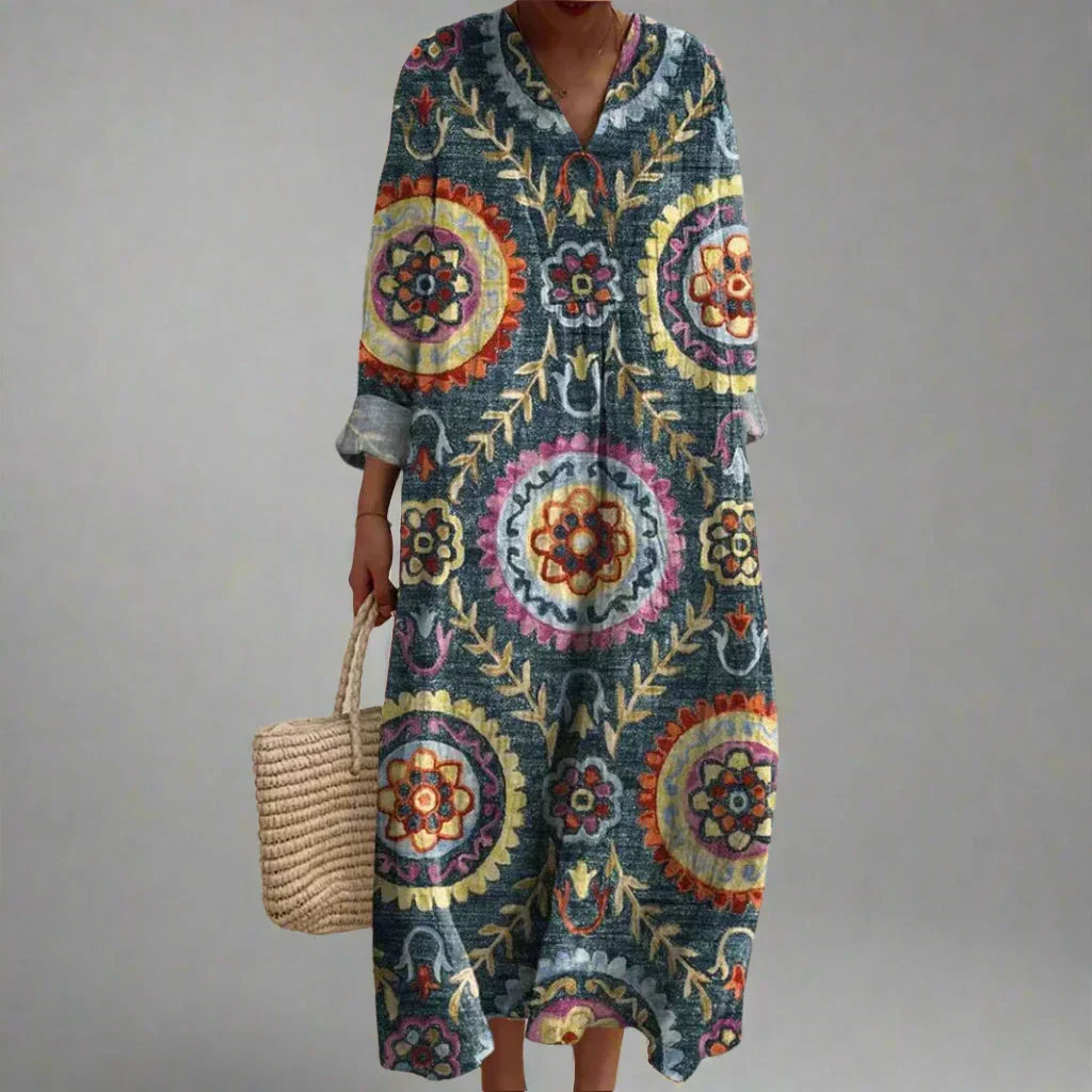 Ava | Geometrinen midi mekko | Anne Helsinki