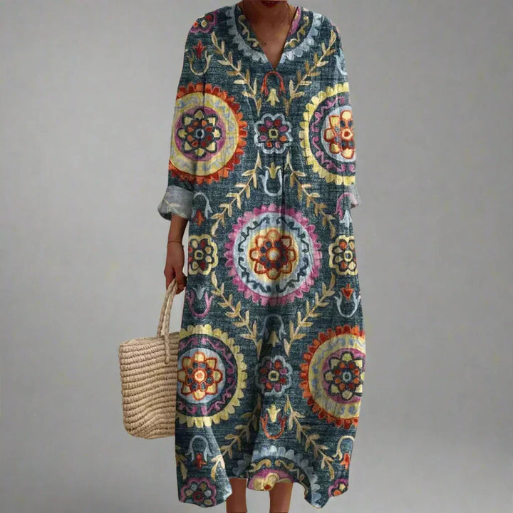 Ava | Geometrinen midi mekko | Anne Helsinki