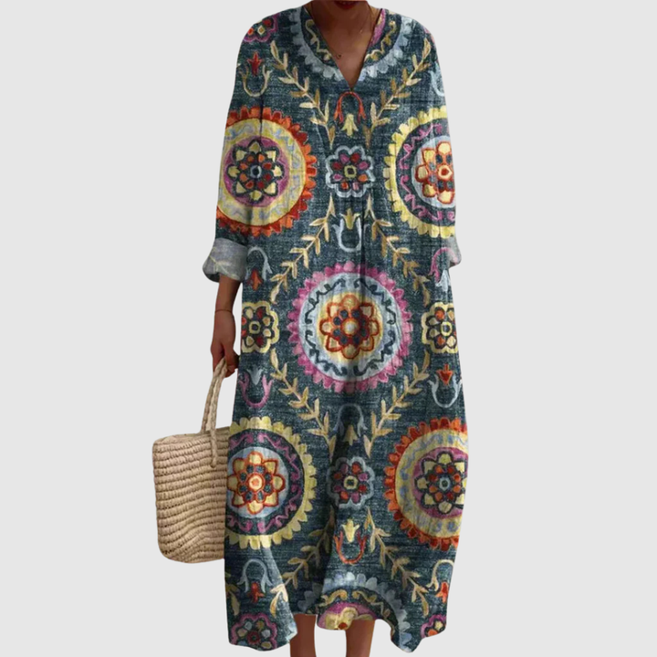 Ava | Geometrinen midi mekko | Anne Helsinki