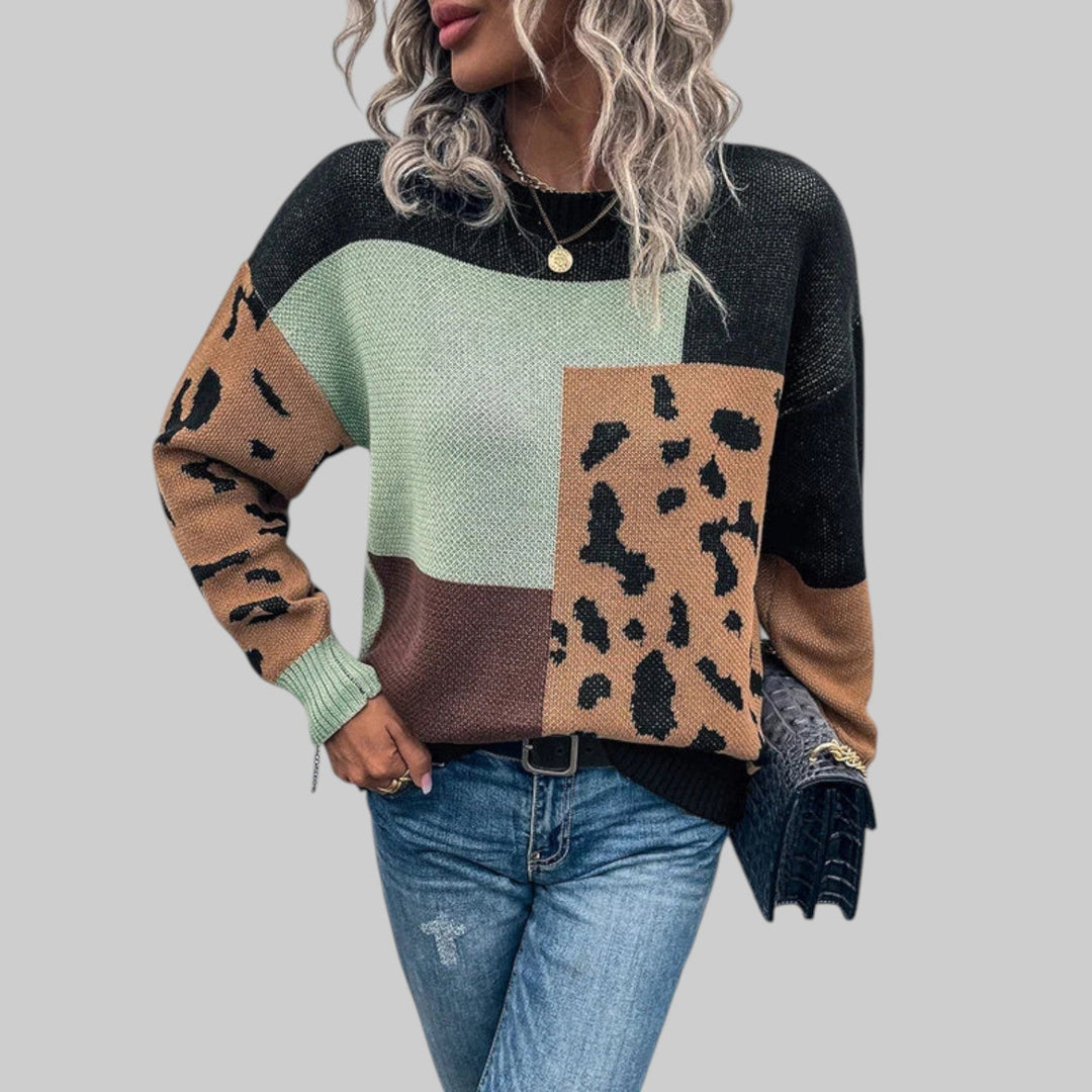 Le Clair | Vintage T-paita leopardskuviolla ja patchwork-täyteaineilla | Anne Helsinki