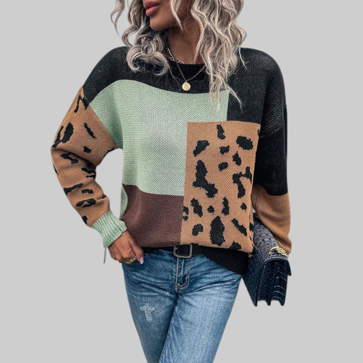 Le Clair | Vintage T-paita leopardskuviolla ja patchwork-täyteaineilla | Anne Helsinki