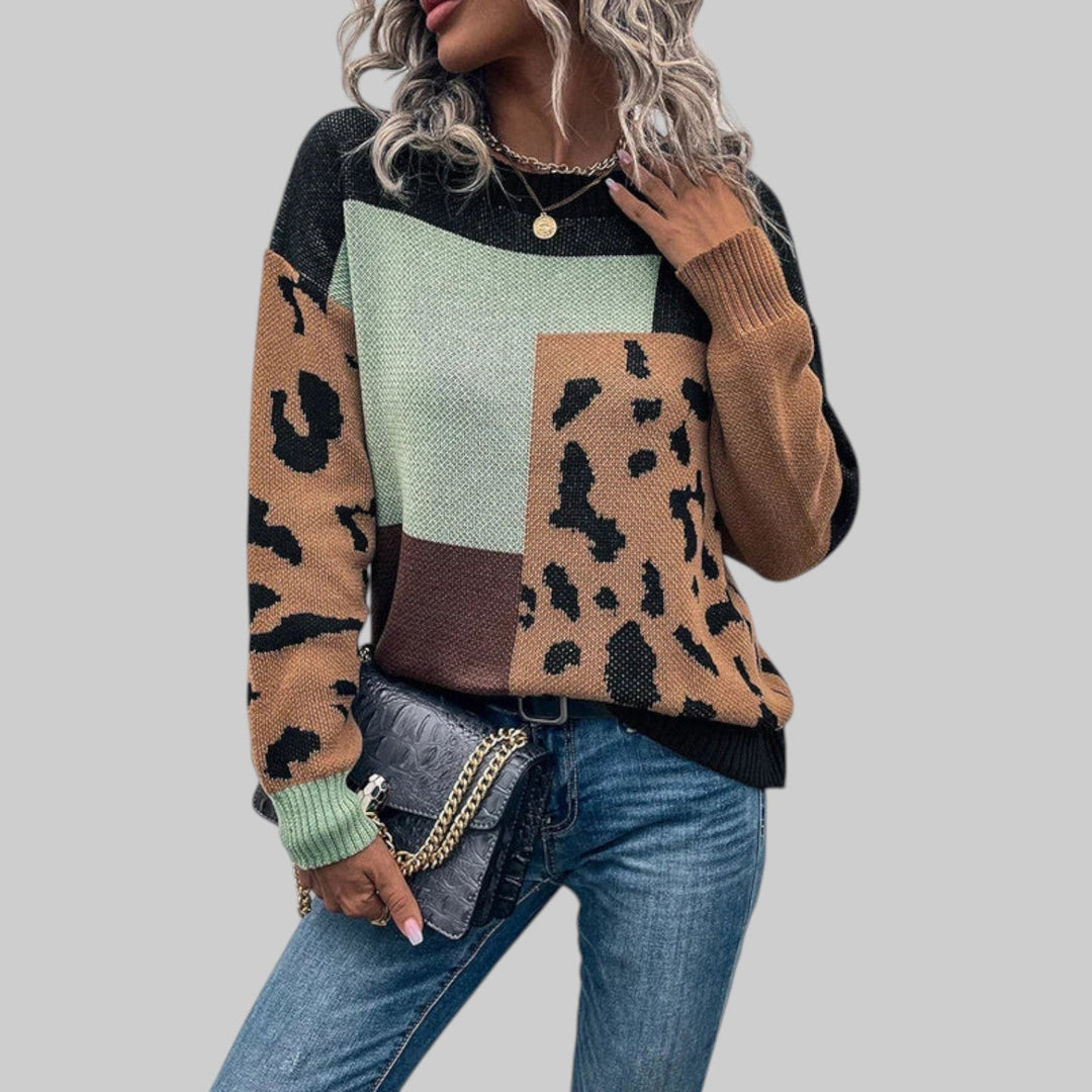 Le Clair | Vintage T-paita leopardskuviolla ja patchwork-täyteaineilla | Anne Helsinki