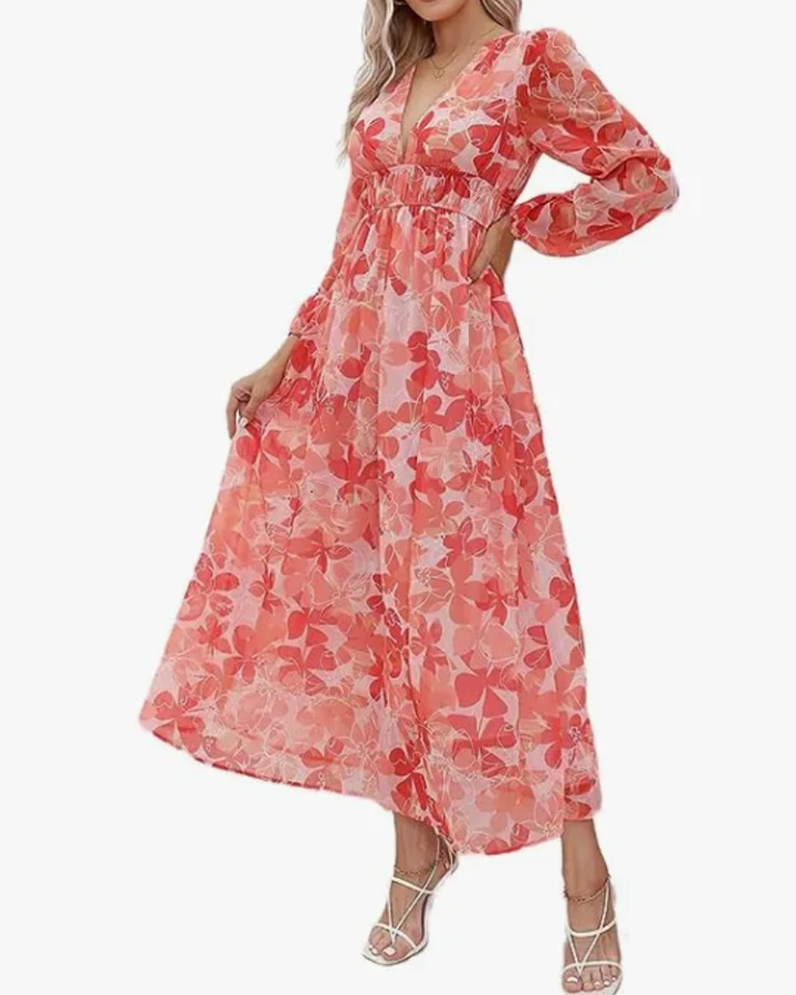 Sara | Naisellinen kukkakuvioitu mekko | Anne Helsinki