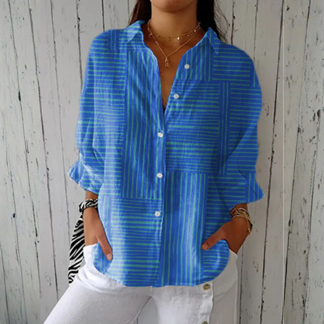 Nelli | Sininen raitapusero | Anne Helsinki