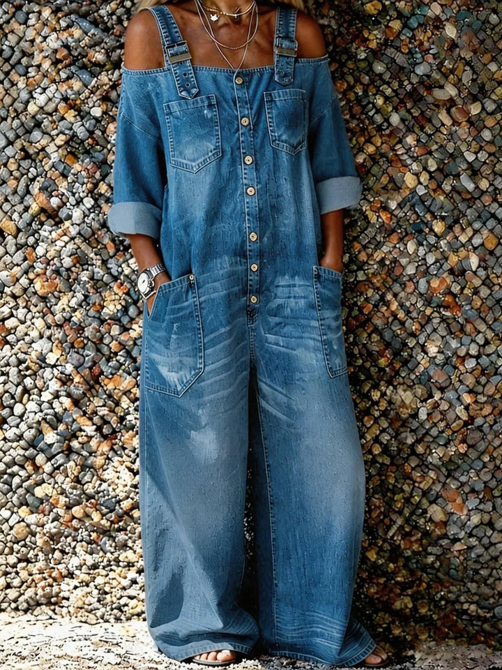 Bo | Denim ylihaalari olkaremmeillä | Anne Helsinki