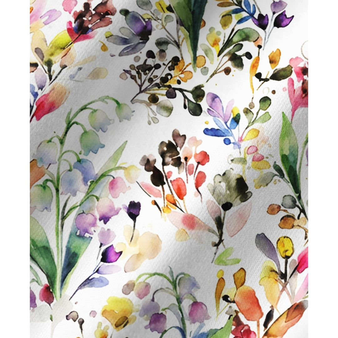 Watercolor Wildflower Garden Print Long Pajama Set  Sale - CottonPoppy
