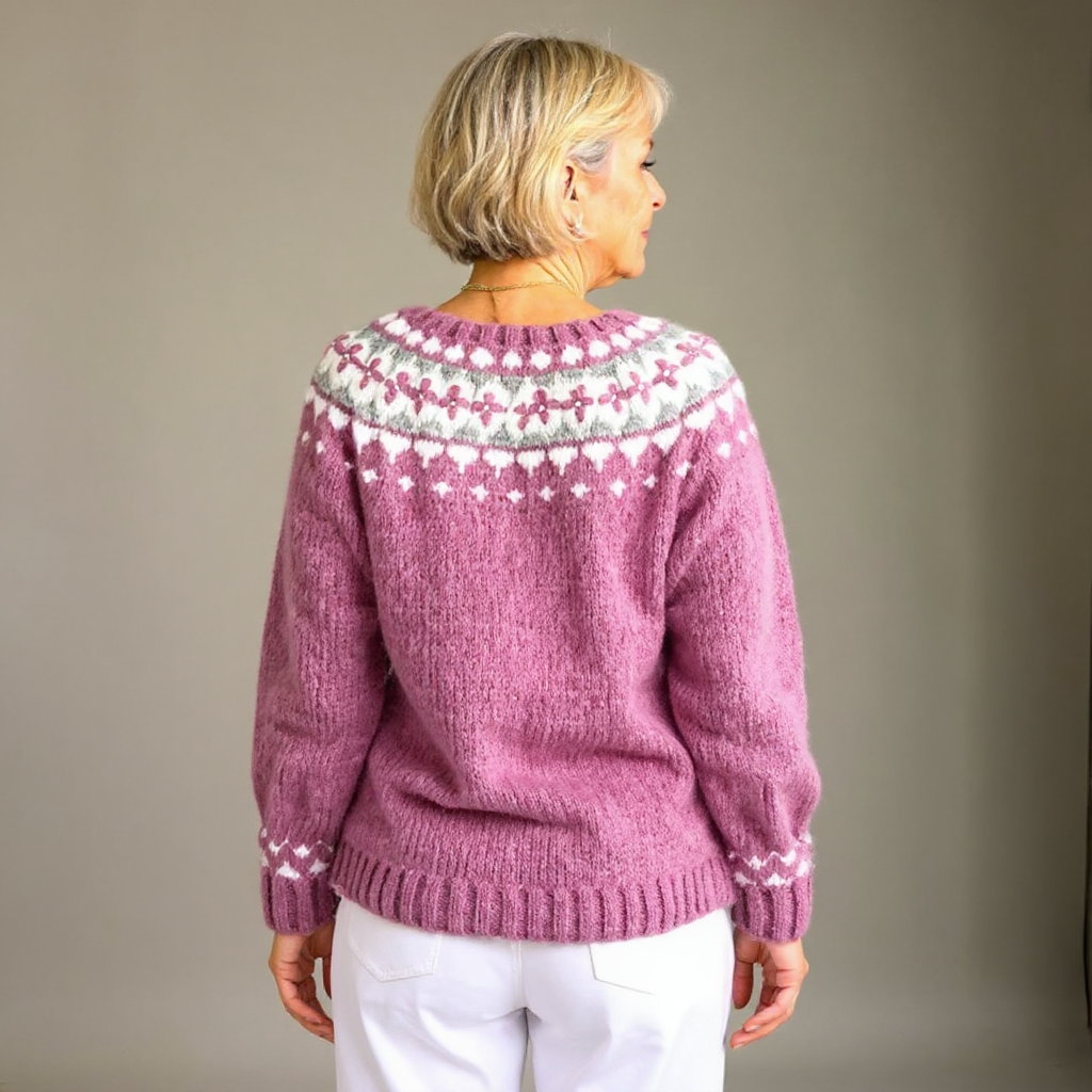 Outi | Roosa neuletakki | Anne Helsinki