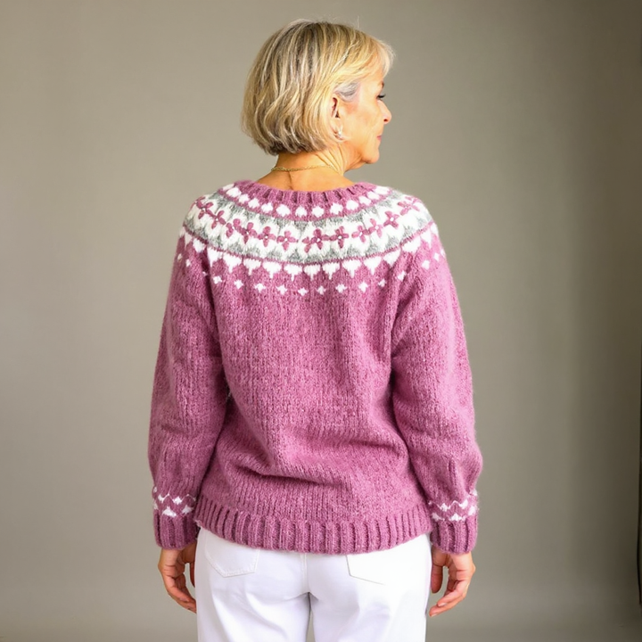 Outi | Roosa neuletakki | Anne Helsinki