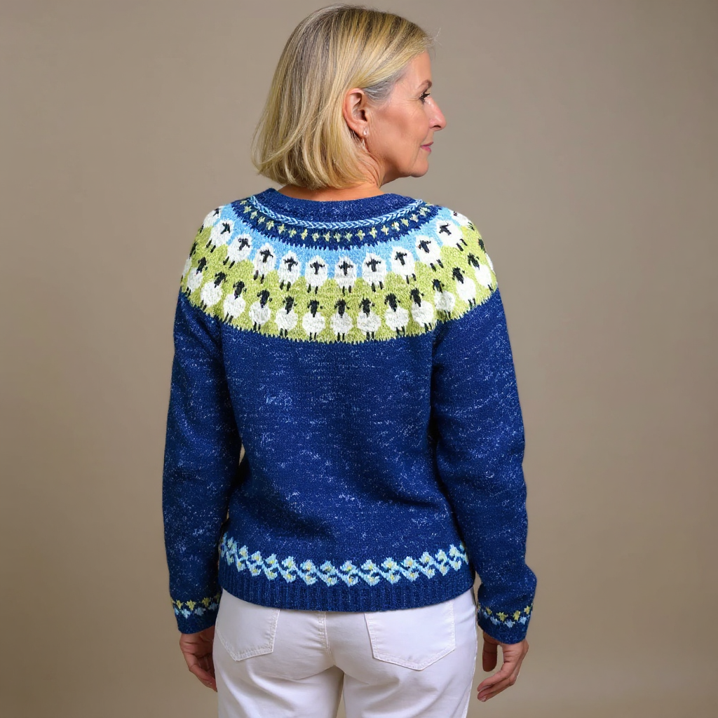 Anneli | Geometrinen neuletakki | Anne Helsinki