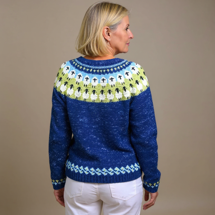 Anneli | Geometrinen neuletakki | Anne Helsinki