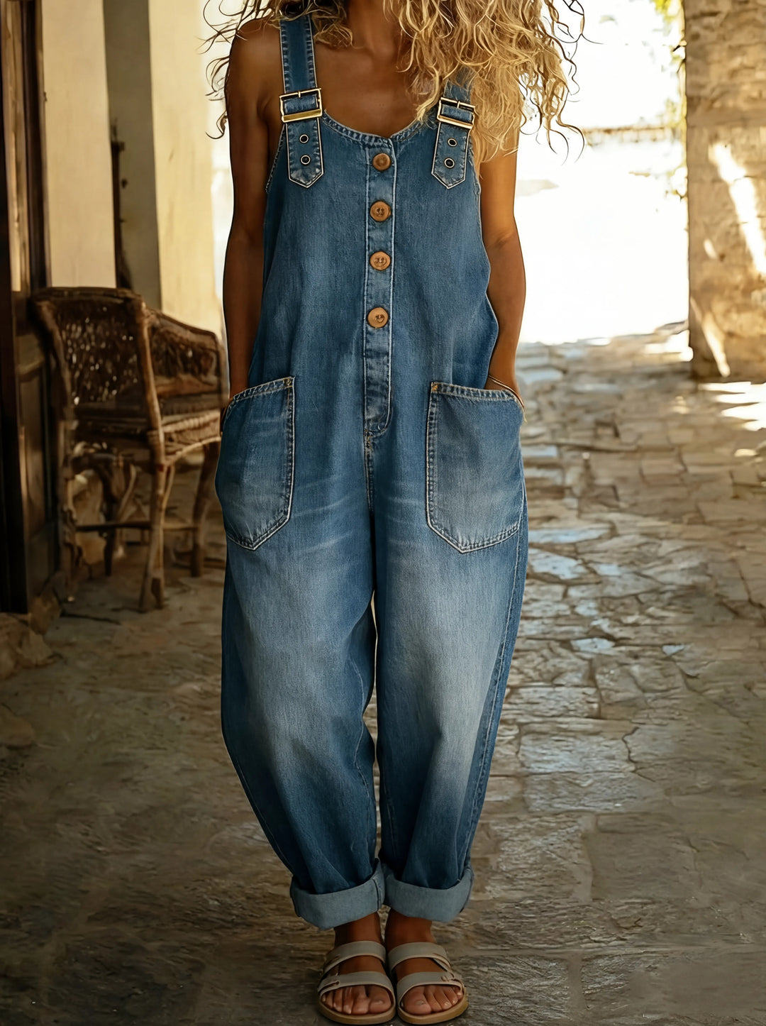 Juul | Denim overall säädettävillä olkaimilla | Anne Helsinki