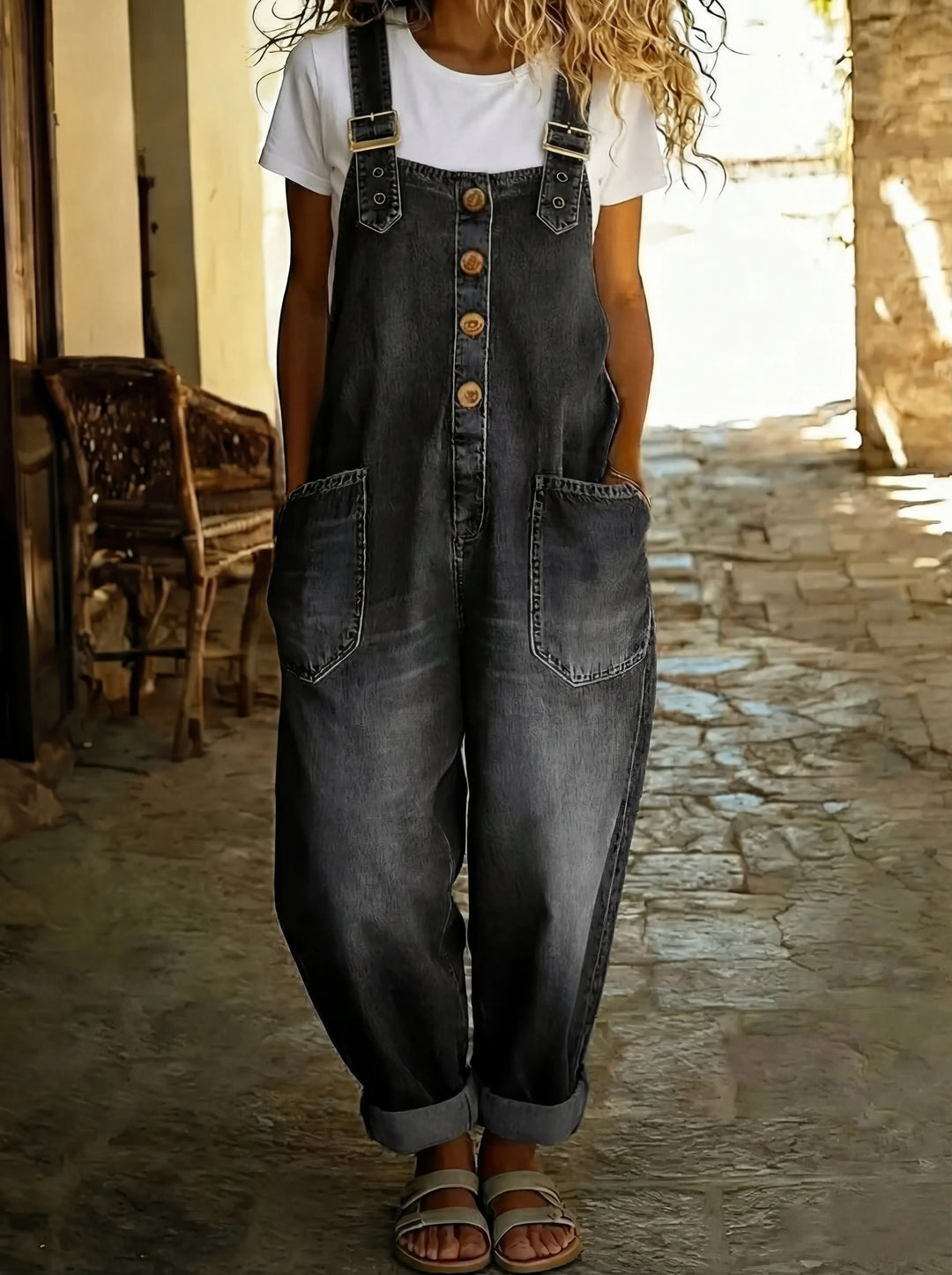 Juul | Denim overall säädettävillä olkaimilla | Anne Helsinki