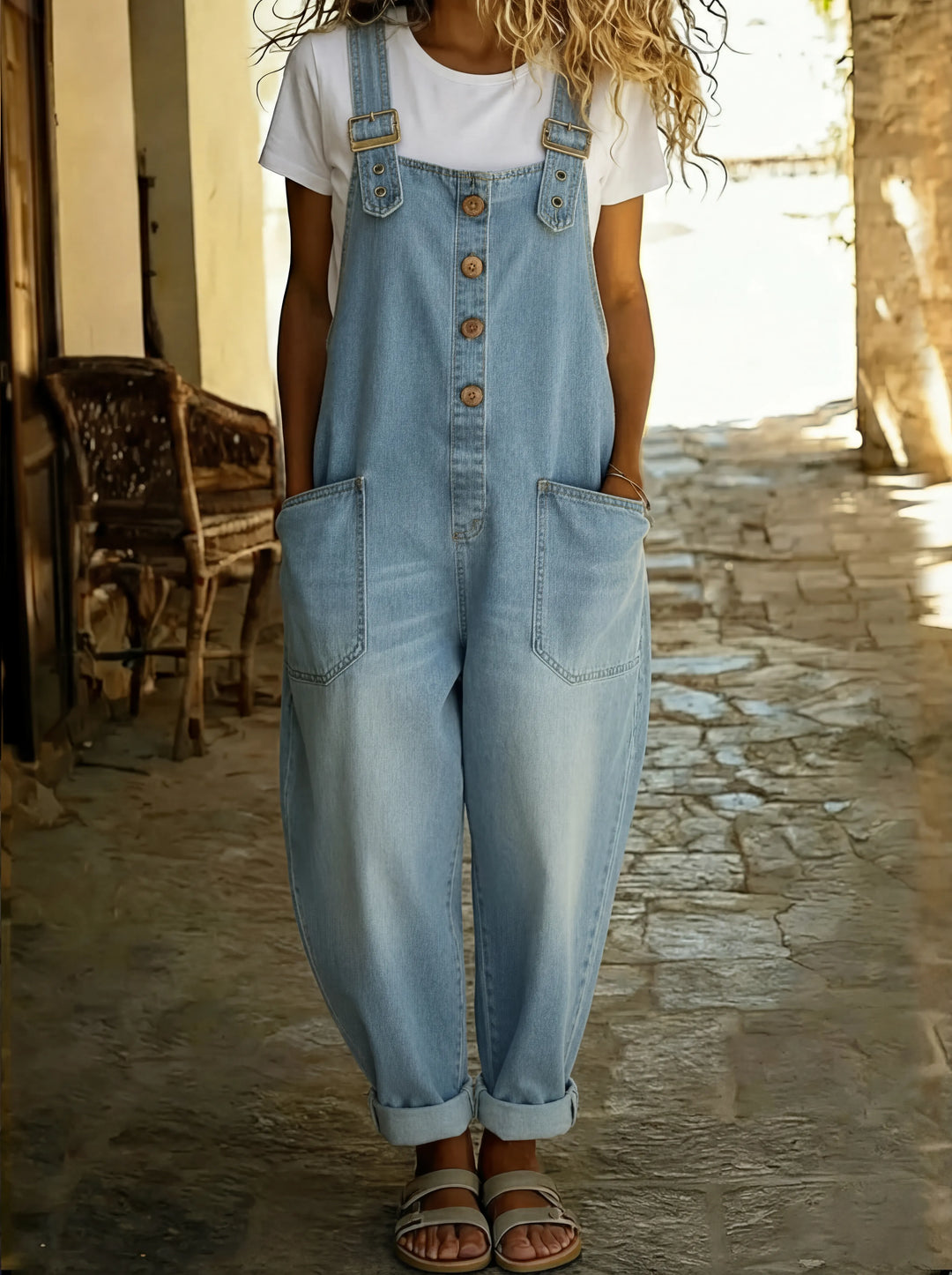 Juul | Denim overall säädettävillä olkaimilla | Anne Helsinki