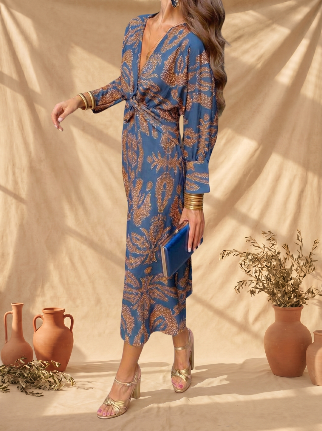 Ronja | Tyylikäs kukkakuvioitu midimekko | Anne Helsinki