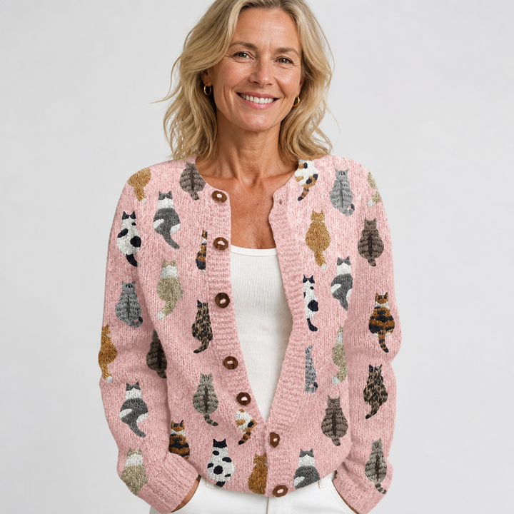Moxley | Kukkakuosinen vintageneuletakki | Anne Helsinki