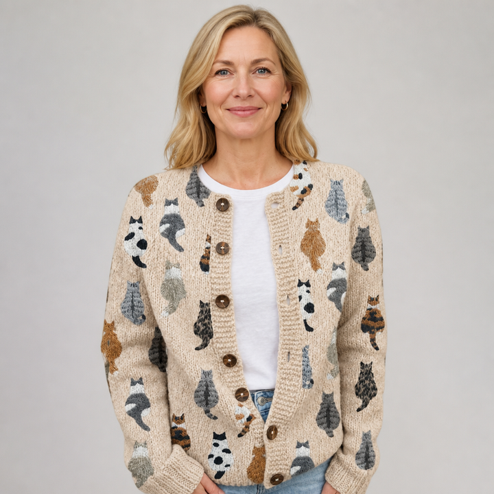 Moxley | Kukkakuosinen vintageneuletakki | Anne Helsinki