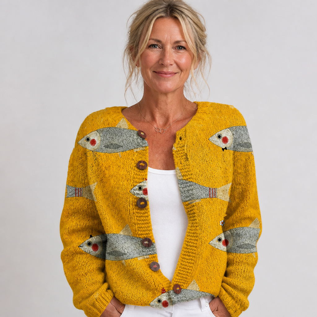 Anouk | Kukkakuosinen vintageneuletakki | Anne Helsinki