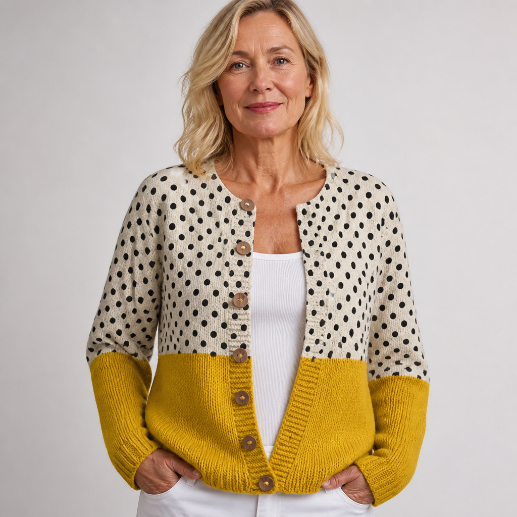 Junella | Kukkakuosinen vintageneuletakki | Anne Helsinki