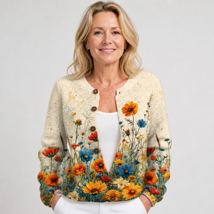 Tansy | Kukkakuosinen vintageneuletakki | Anne Helsinki