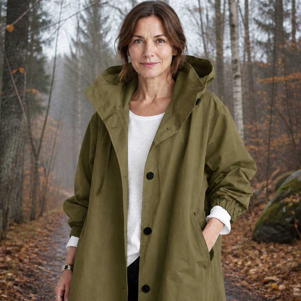 Theodora | Pitkä hupullinen takki