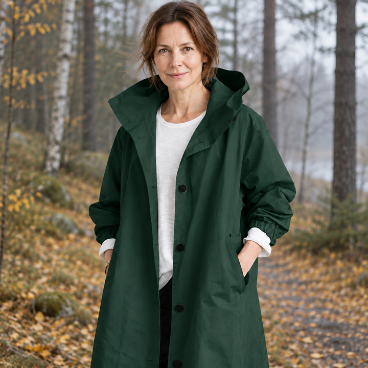 Theodora | Pitkä hupullinen takki
