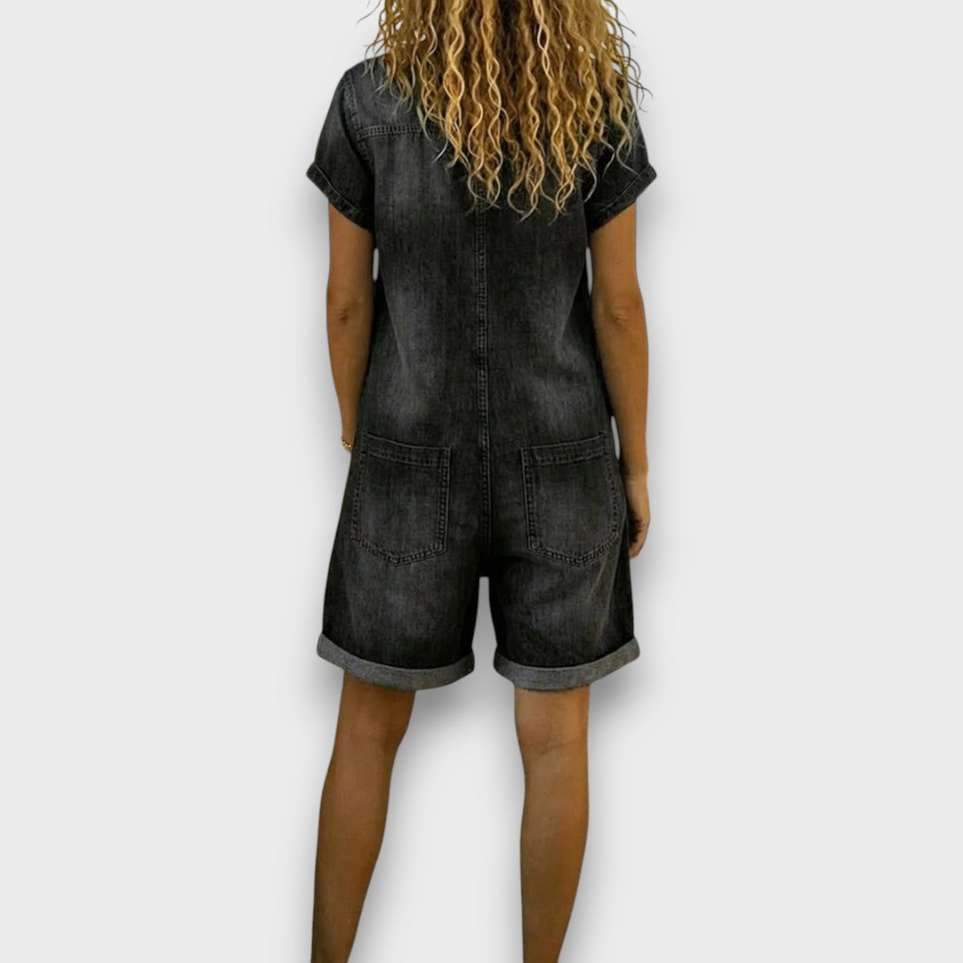Tiina | Vintage puuvillahaalari farkkukuvioinnilla | Anne Helsinki