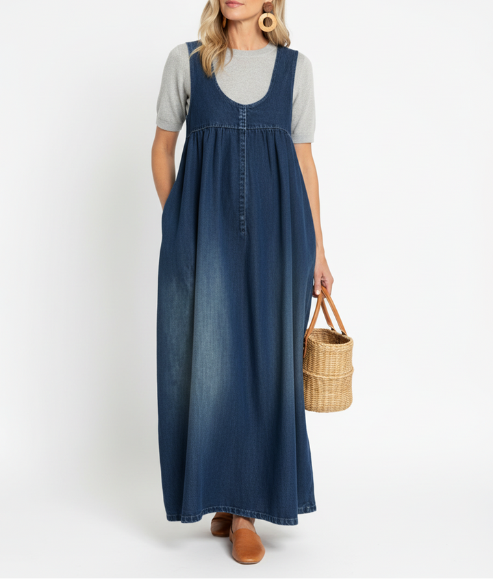 Ronja | Vintage maksimekko farkkukankaasta | Anne Helsinki
